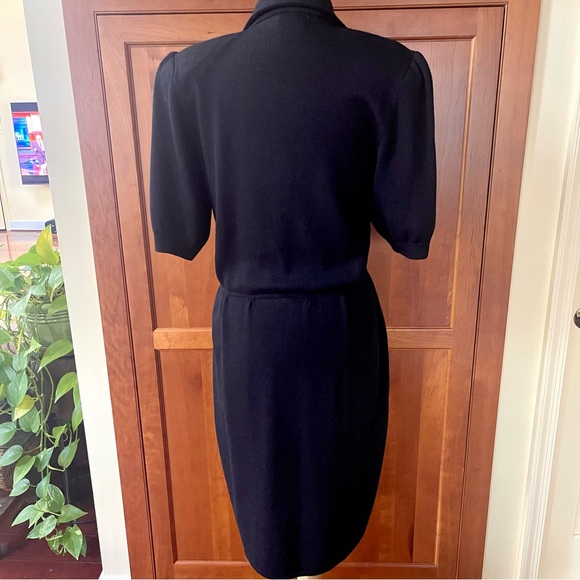 St.John Knit Black Dress Size 14 - Picture 3 of 4